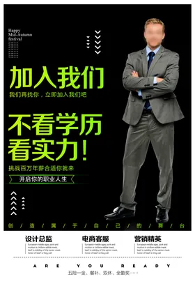招聘海报酒店启示工人