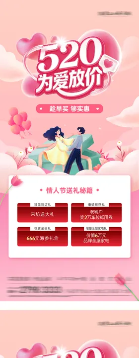 地产520特价房插画海报