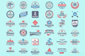 多样复古风格标志设计