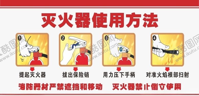 编号：54599507030103427093【酷图网】源文件下载-灭火器使用方法