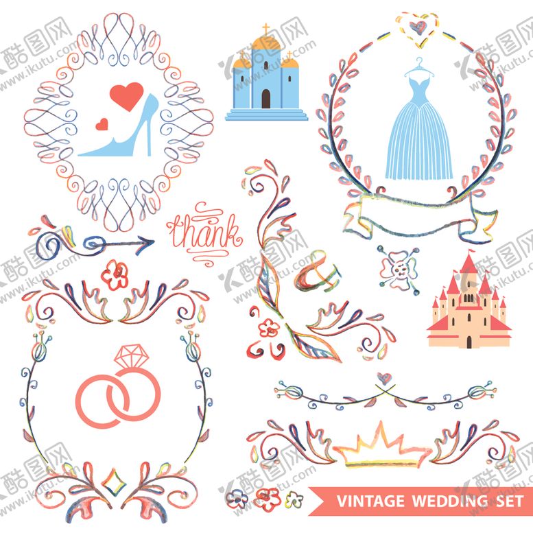 编号：40138310020001094079【酷图网】源文件下载-小清新水彩涂鸦装饰图案