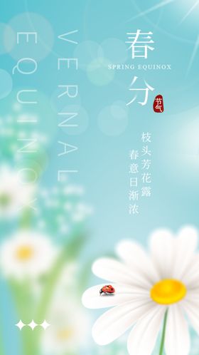 春分节气宣传海报展板新中式24朋友圈