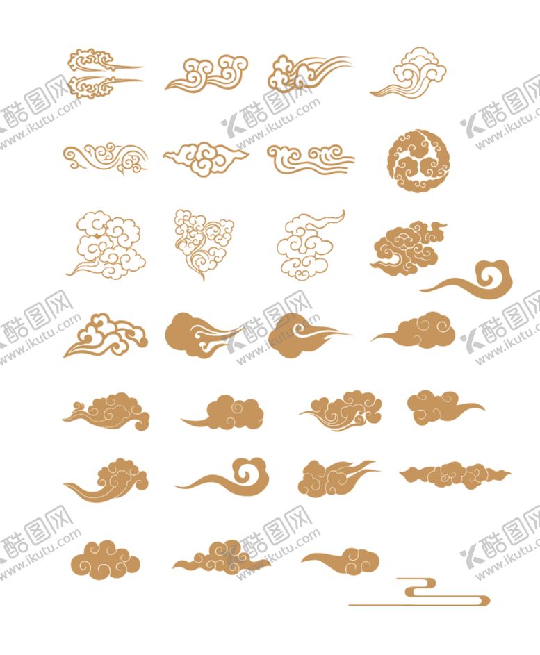 编号：18661612081339518397【酷图网】源文件下载-祥云创意符号