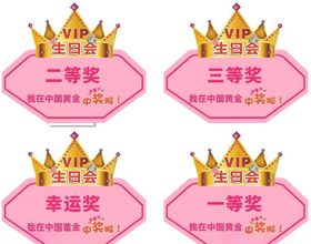 中国黄金生日会抽奖牌