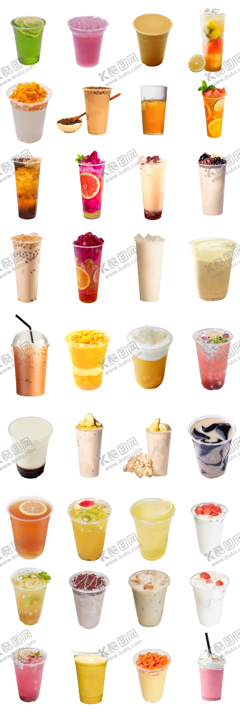 编号：60503110011258373800【酷图网】源文件下载-奶茶果汁抠图大图