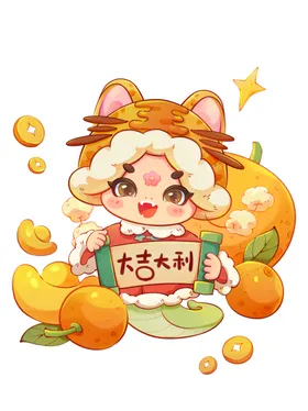 蛇年插画财神春节2025IP
