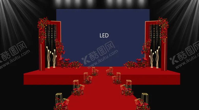 编号：88721807021530196985【酷图网】源文件下载-红色欧式婚礼