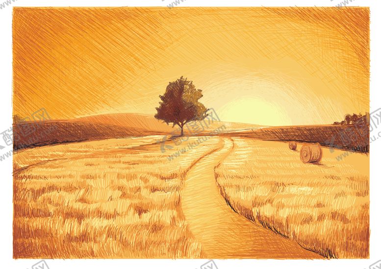 编号：78054309230146071546【酷图网】源文件下载-手绘黄昏