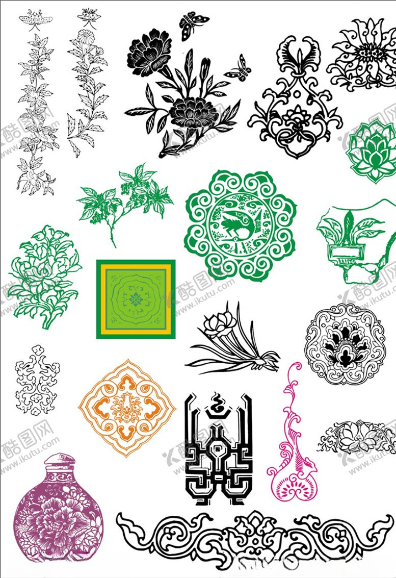 编号：21516309261622157695【酷图网】源文件下载-矢量时尚花纹底纹