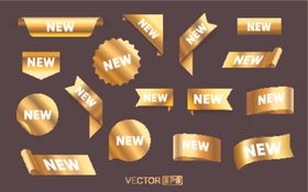 金色新品标签
