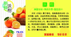 沃柑橙子橘子名片