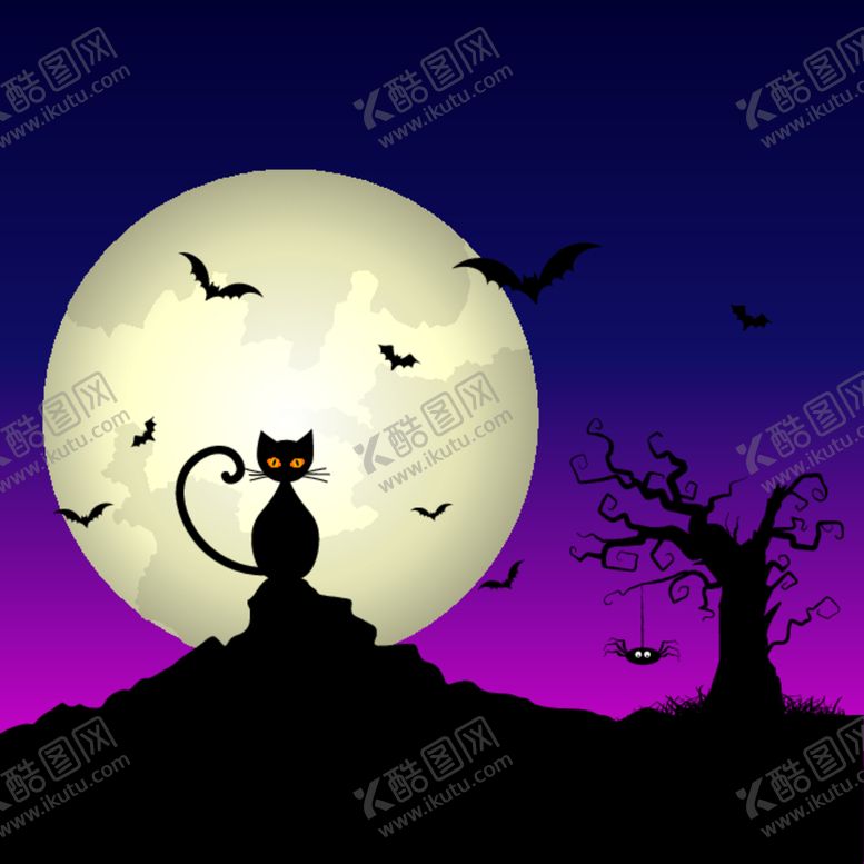 编号：57388812110323009717【酷图网】源文件下载-万圣节猫咪
