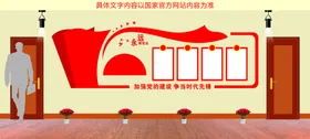党建文化墙形背景不忘初心室