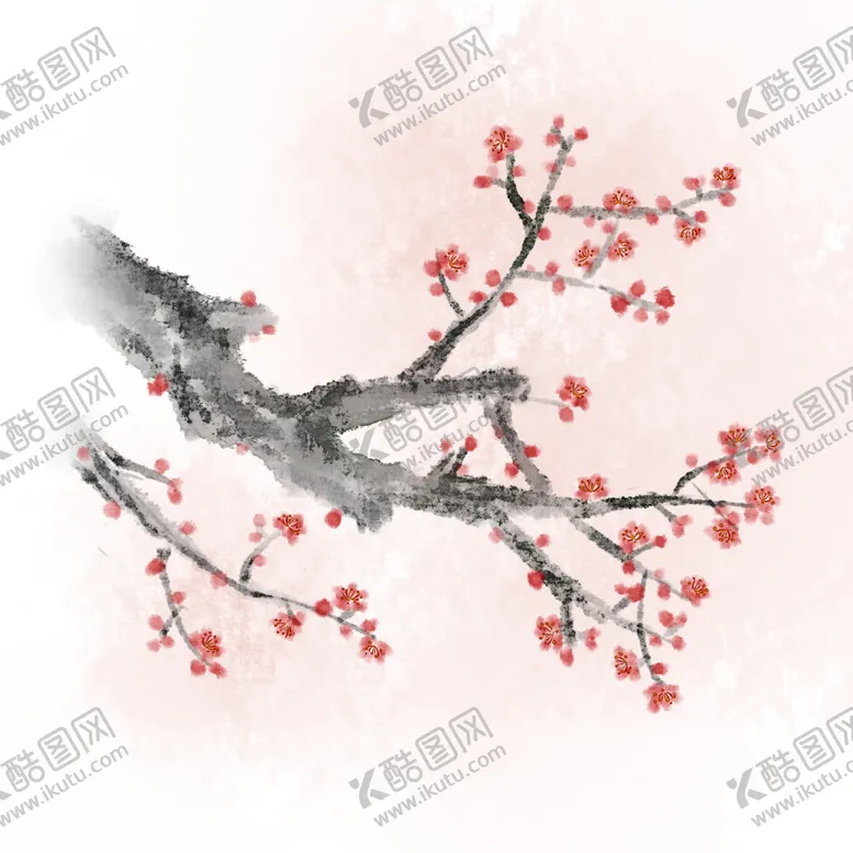 编号：43203505022303233145【酷图网】源文件下载-中国风水墨梅