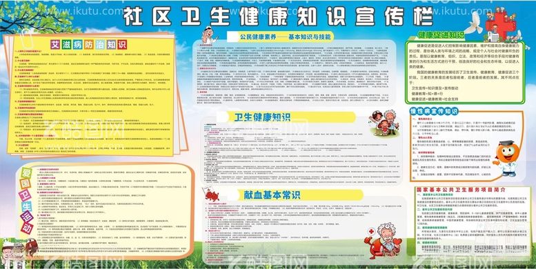 编号：31149303221045376917【酷图网】源文件下载-社区卫生健康知识宣传栏