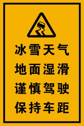 冰雪天气地面湿滑谨慎驾驶保持车