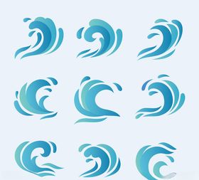 蓝色浪花设计