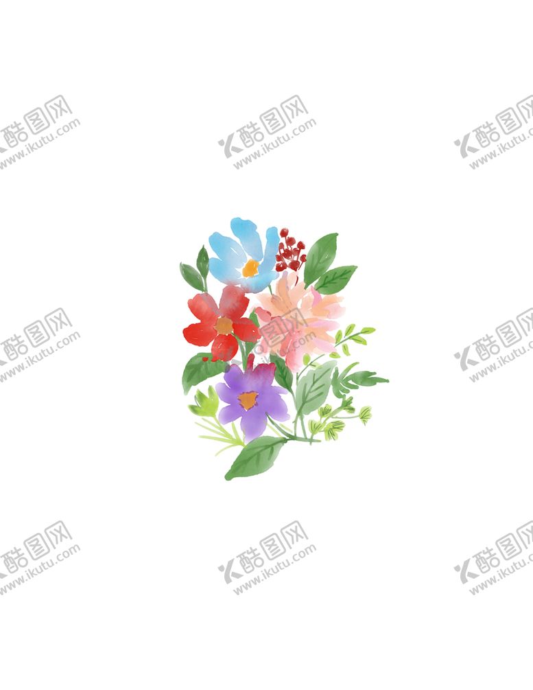 编号：16809207030859284599【酷图网】源文件下载-水彩花