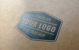 标志样机PSD分层复古LOGO字体效果