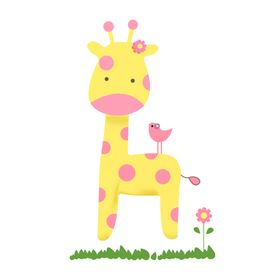 卡通长颈鹿动物园动物世界幼儿园插画阳光