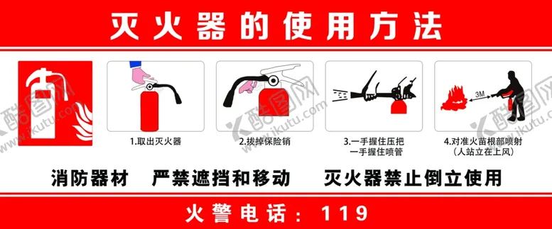 编号：58623302101009447400【酷图网】源文件下载-灭火器的使用方法