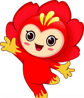 红色花朵吉祥物