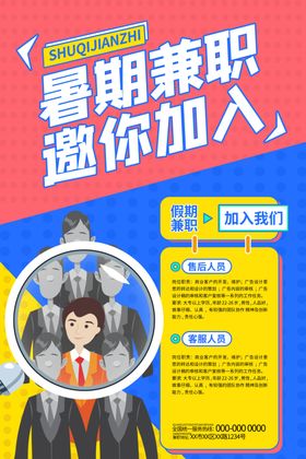 招聘海报商店公司模板字体