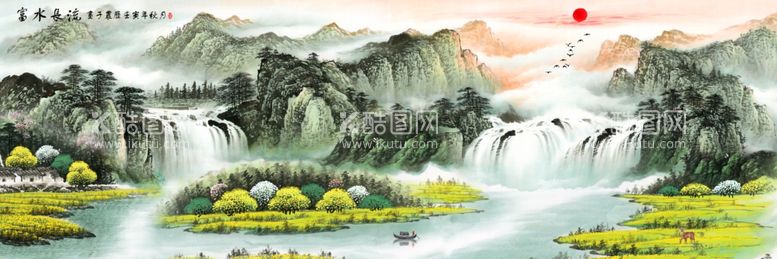 编号：12967810040521390129【酷图网】源文件下载-山水画