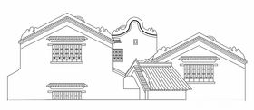 岭南风格房子线条镬耳屋