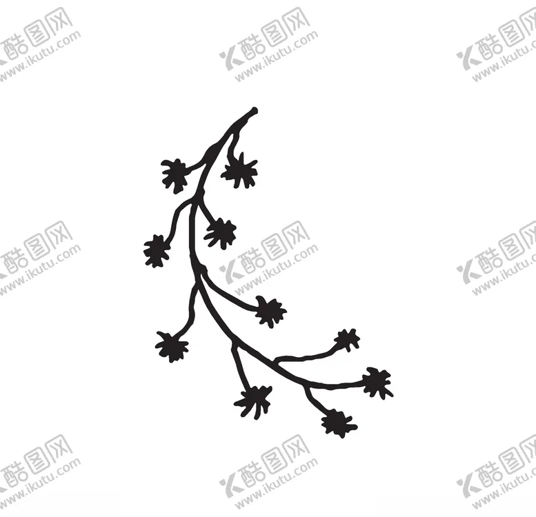 编号：70817106261440526941【酷图网】源文件下载-黑白涂鸦植物