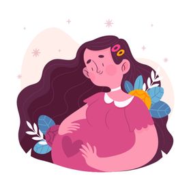 母亲节插图子情感恩