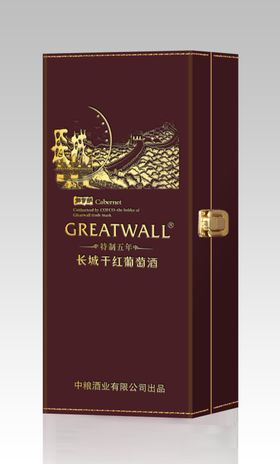 长城干红特制五年黑方盒效果图