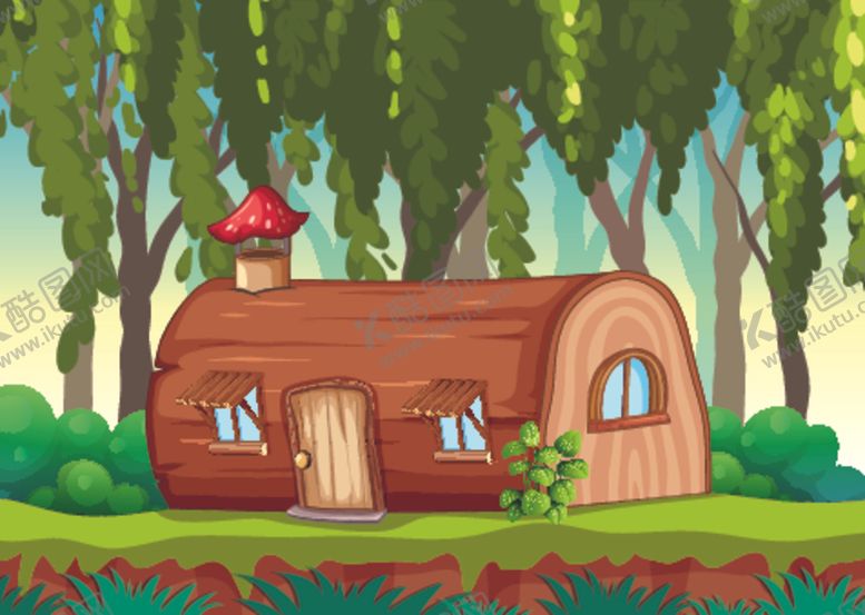 编号：27516209150047073972【酷图网】源文件下载-卡通蘑菇屋
