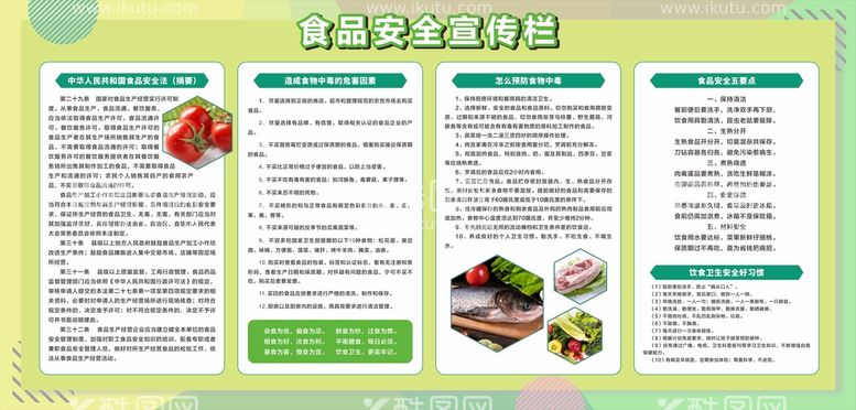 编号：82065412022052208704【酷图网】源文件下载-食品安全健康饮食宣传栏海报