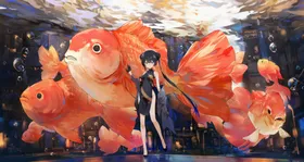 金鱼美女
