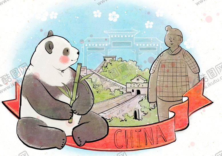 编号：75315210241537274023【酷图网】源文件下载-熊猫创意手绘插画海报