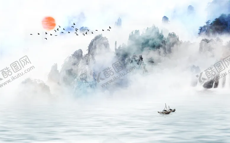 编号：77440612102031596254【酷图网】源文件下载-中国水墨画背景