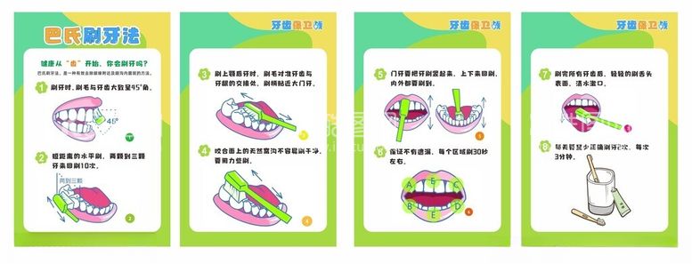 编号：33532202151324573546【酷图网】源文件下载-巴氏刷牙法牙齿清洁