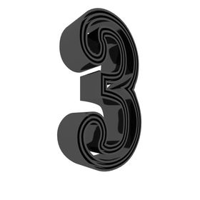 倒计时立体字