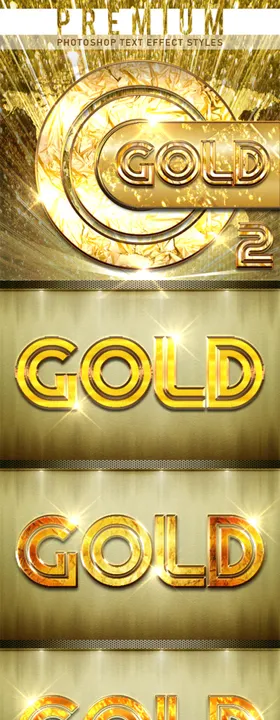 黄金立体字样机