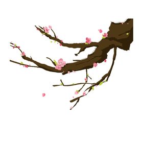 梅花树枝元素