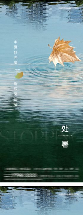 地产处暑节气海报