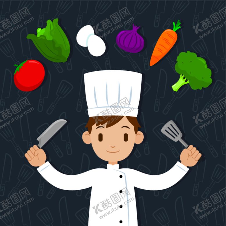 编号：85401412080702513588【酷图网】源文件下载-卡通厨师
