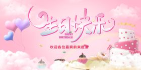 生日快乐儿童派对寿宴背景宴会