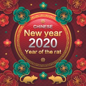 2020年鼠年新年矢量背景底纹