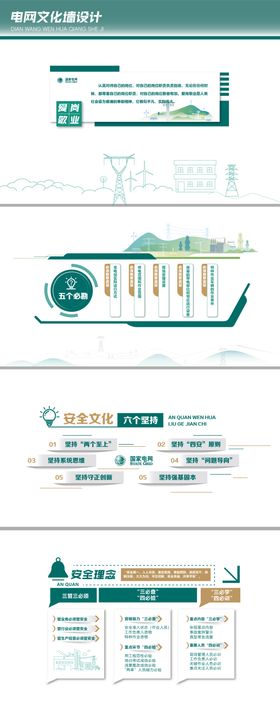 电网企业文化墙创意设计文化墙