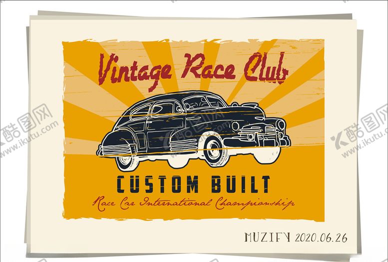 编号：27077809240419138156【酷图网】源文件下载-复古老爷车海报