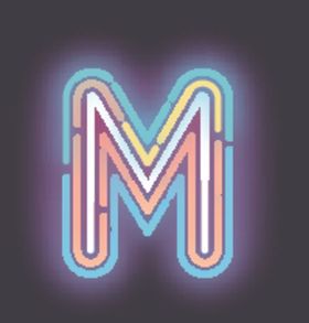 霓虹灯字母M