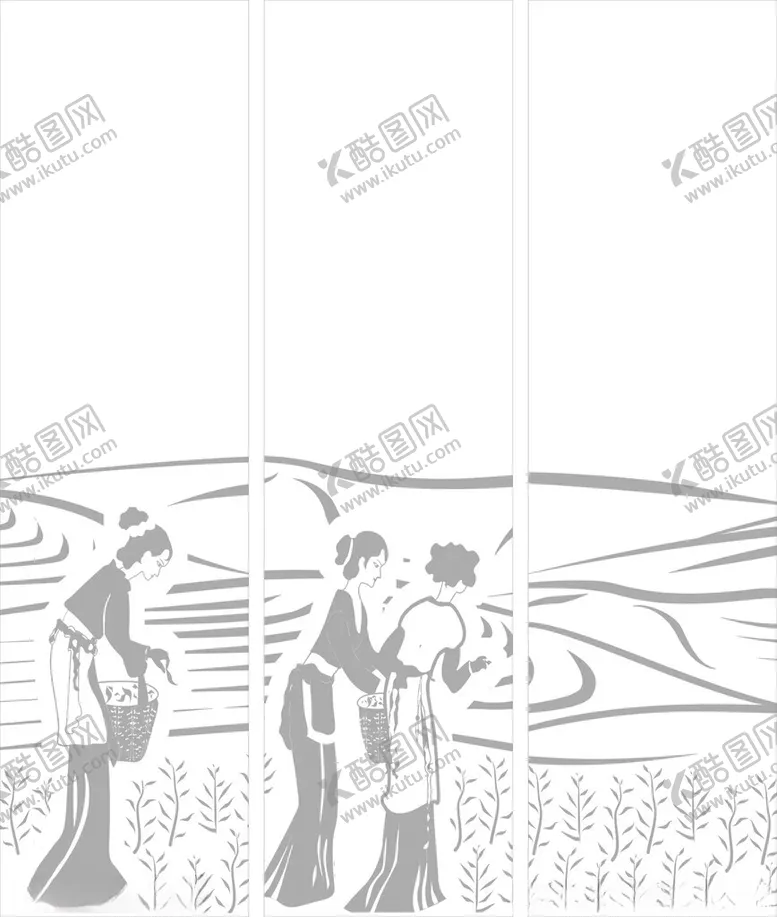 编号：50096212121325072066【酷图网】源文件下载-采茶图