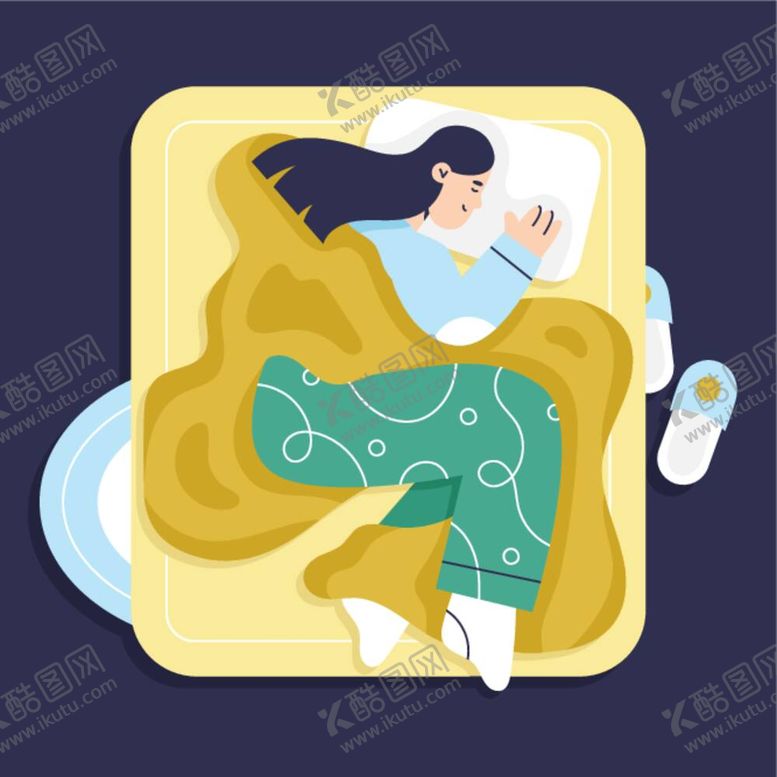 编号：26479809251327418341【酷图网】源文件下载-睡觉插画